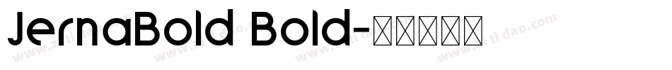 JernaBold Bold字体转换
